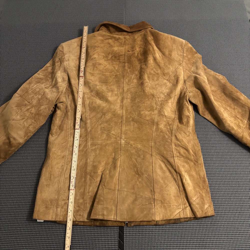 St Johns Bay Washable Suede Jacket Womens Large Tan Brown Full Zip RN93677 - Picture 3 of 4